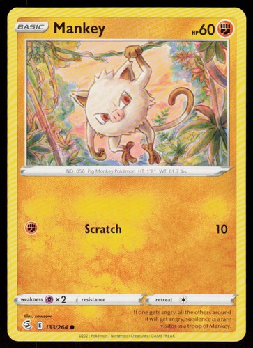 Mankey 133 264 - mankey, common